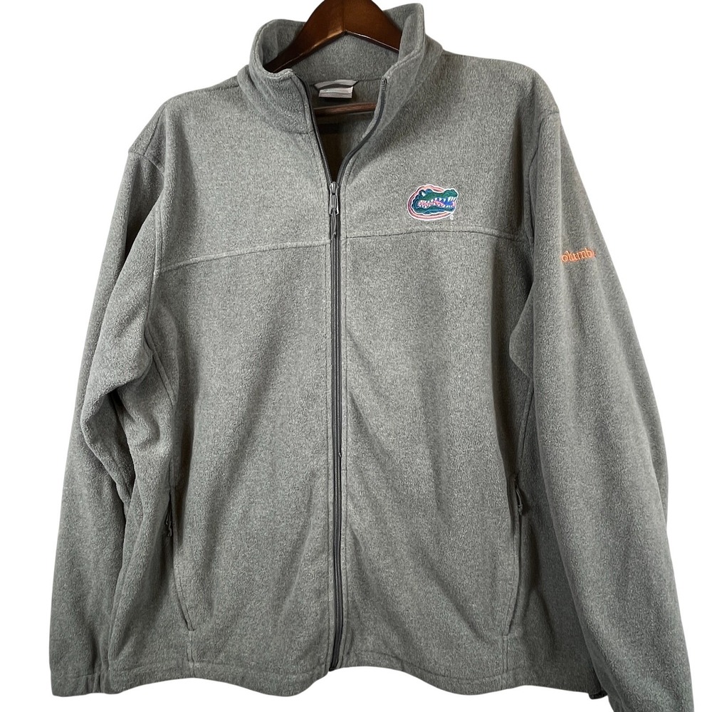 Columbia Florida Gators Mens XXL 1/4 Zip Fleece Jacket Gray Collegiate NCAA